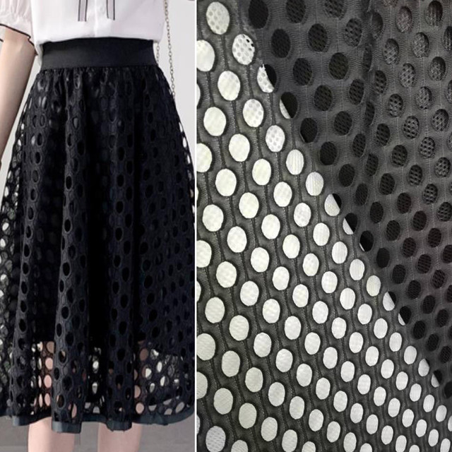 Hole Net Dress Skirt Fabric Poly Big Fish Mesh Clothing Hollow